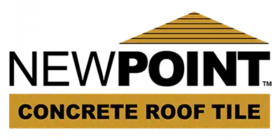 Concrete roof tile new point logo on transparent background