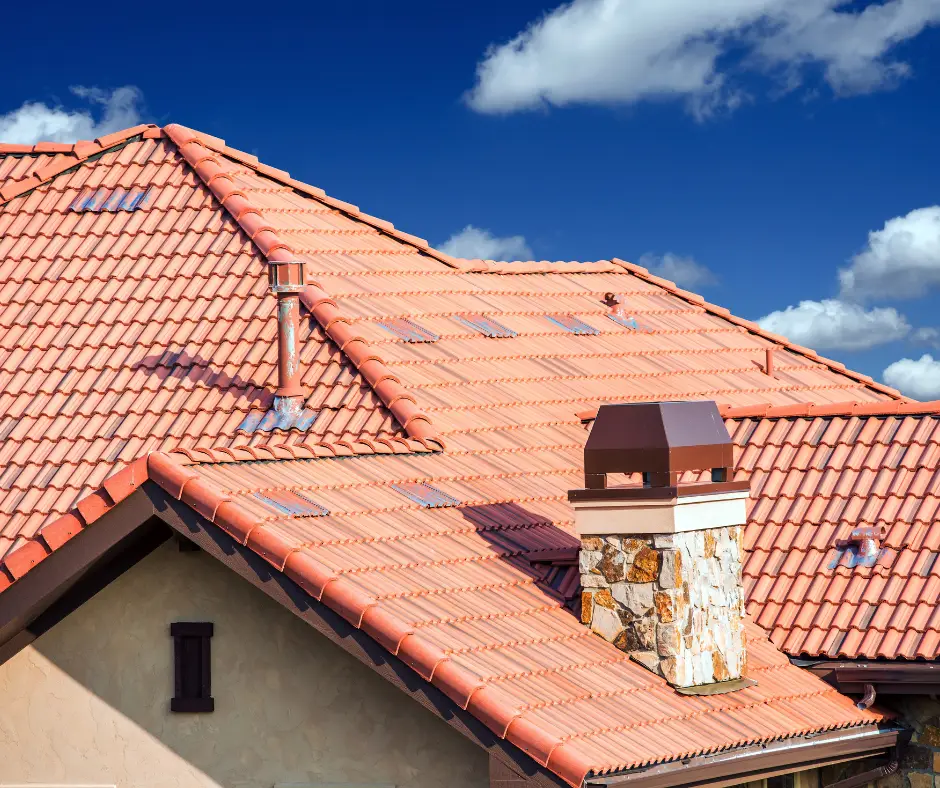 Well-preserved slate roof in North Texas after routine maintenance program.
