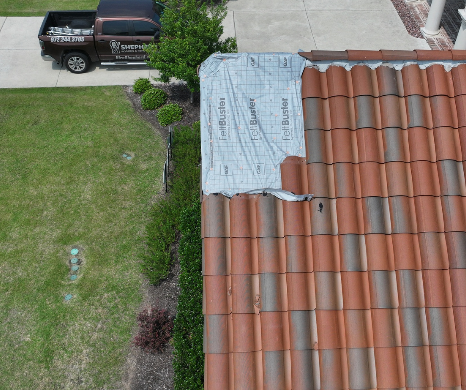 Underlayment failure reducing tile roof lifespan Texas